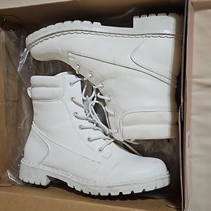 Womens white booties